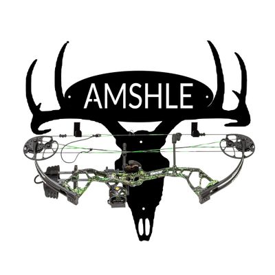 Large Personalized Metal Deer Skull Bow Holder,Elk Skull Wall Decor,Archery Deer Head Bow Rack With Custom Name Plate,Bow Hunting Rack Hunting Metal Sign, Gifts For Husband,Dad,Father -style 03