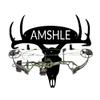 Large Personalized Metal Deer Skull Bow Holder,Elk Skull Wall Decor,Archery Deer Head Bow Rack With Custom Name Plate,Bow Hunting Rack Hunting Metal Sign, Gifts For Husband,Dad,Father -style 03 view 1