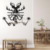 Large Personalized Metal Deer Skull Bow Holder,Elk Skull Wall Decor,Archery Deer Head Bow Rack With Custom Name Plate,Bow Hunting Rack Hunting Metal Sign, Gifts For Husband,Dad,Father -style 03 view 2