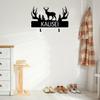 Large Personalized Metal Deer Skull Bow Holder,Elk Skull Wall Decor,Archery Deer Head Bow Rack With Custom Name Plate,Bow Hunting Rack Hunting Metal Sign, Gifts For Husband,Dad,Father -style 03 view 4