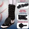 Exxact Sports Batter's Baseball Leg Guard with Adjustable Straps, Shin Guard Baseball - (Black, Youth - Universal Fit) view 3