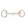 DAUZ Horse Snaffle Bit, Apple Flavor Stainless Steel Mouth Oval Link Loose Ring, Rubber Wrapped Horse Mouth Bit for Racing view 2