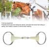 DAUZ Horse Snaffle Bit, Apple Flavor Stainless Steel Mouth Oval Link Loose Ring, Rubber Wrapped Horse Mouth Bit for Racing view 4