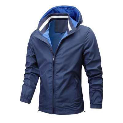 Mens Rain Jacket with Hood -Waterproof Rain Coat, Lightweight Storm Jacket Mountain Snow Mountain Hiking Windbreaker