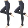 KAYNO Women's High Waist Leggings, Wool Thickened Tummy Control Pants, Stretch Running Yoga Pants