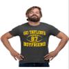 5X-Large Heather Black Mens Go Taylor's Boyfriend Funny Football T-Shirt view 1