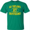 4X-Large Kelly Green Mens Go Taylor's Boyfriend Funny Football T-Shirt view 3
