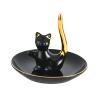 B Baosity Cat Ring Holder Ring Dish Decorative Animals Trinket Tray Jewelry Storage Tray for Necklace Earrings Anniversary Christmas view 2