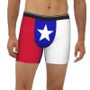 ACTYDER Texas Lone Star State Flag Pattern Men's Boxer Briefs, Mens Trunks Underwear Wicking-Breathable Underpants, Large Black view 2