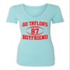 Small Cancun Women Go Taylor's Boyfriend Funny Football V Neck T-Shirt view 3