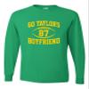 Small Kelly Mens Go Taylor's Boyfriend Funny Football Long Sleeve T-Shirt view 1