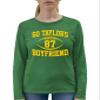 Small Kelly Mens Go Taylor's Boyfriend Funny Football Long Sleeve T-Shirt view 3