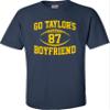 5X-Large Navy Blue Mens Go Taylor's Boyfriend Funny Football T-Shirt view 2