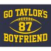5X-Large Navy Blue Mens Go Taylor's Boyfriend Funny Football T-Shirt view 4