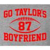 Large Athletic Heather Mens Go Taylor's Boyfriend Funny Football Sweatshirt Crewneck view 2