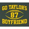 5X-Large Forest Green Mens Go Taylor's Boyfriend Funny Football T-Shirt view 4
