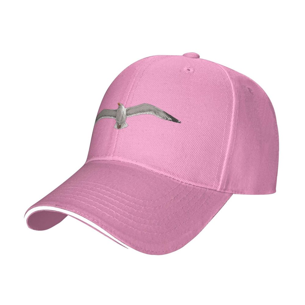 QIZYOQA Seagull Baseball Cap for Men Women Adjustable Funny Dad Hat Pink