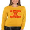 3X-Large Gold Mens Go Taylor's Boyfriend Funny Football Sweatshirt Crewneck view 3