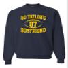 3X-Large Navy Blue Mens Go Taylor's Boyfriend Funny Football Sweatshirt Crewneck view 1