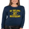 3X-Large Navy Blue Mens Go Taylor's Boyfriend Funny Football Sweatshirt Crewneck view 2