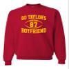 5X-Large Red Mens Go Taylor's Boyfriend Funny Football Sweatshirt Crewneck view 1