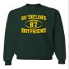 3X-Large Forest Green Mens Go Taylor's Boyfriend Funny Football Sweatshirt Crewneck view 1