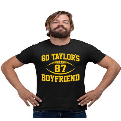 4X-Large Black Mens Go Taylor's Boyfriend Funny Football T-Shirt