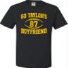 4X-Large Black Mens Go Taylor's Boyfriend Funny Football T-Shirt view 2