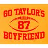 4X-Large Gold Mens Go Taylor's Boyfriend Funny Football T-Shirt view 4