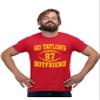 4X-Large Red Mens Go Taylor's Boyfriend Funny Football T-Shirt view 1