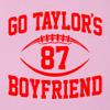 X-Large Lilac Women Go Taylor's Boyfriend Funny Football V Neck T-Shirt view 4