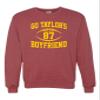 3X-Large Vintage Heather Red Mens Go Taylor's Boyfriend Funny Football Sweatshirt Crewneck view 1
