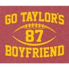 3X-Large Vintage Heather Red Mens Go Taylor's Boyfriend Funny Football Sweatshirt Crewneck view 3