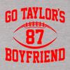 X-Large Heather Grey Women Go Taylor's Boyfriend Funny Football V Neck T-Shirt view 4