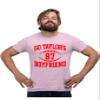 5X-Large Pink Mens Go Taylor's Boyfriend Funny Football T-Shirt view 1
