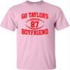 5X-Large Pink Mens Go Taylor's Boyfriend Funny Football T-Shirt view 3