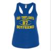 Large Royal Women Fitted Go Taylor's Boyfriend Funny Football Sleeveless Tank Top T-Shirt view 1