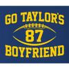 Large Royal Women Fitted Go Taylor's Boyfriend Funny Football Sleeveless Tank Top T-Shirt view 3