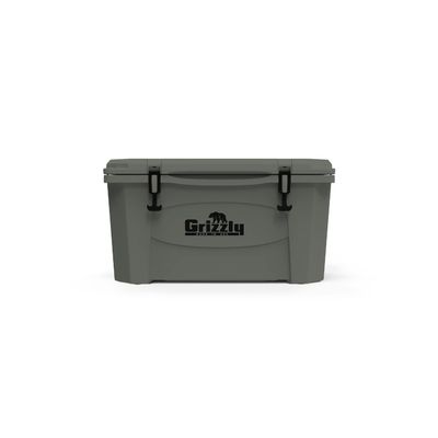 Grizzly 45 Cooler | 45 qt Ice Chest Durable Rotomolded Insulated | Made in The USA | Warranty for Life | for Beach Boat Camping Fishing Hunting | G45 | Lunar Green