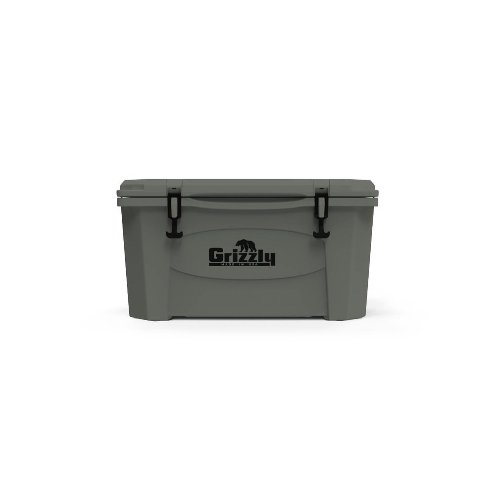 Grizzly 45 Cooler | 45 qt Ice Chest Durable Rotomolded Insulated | Made in The USA | Warranty for Life | for Beach Boat Camping Fishing Hunting | G45 | Lunar Green