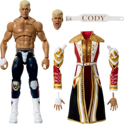 Mattel WWE Ultimate Edition Action Figure & Accessories Set, The American Nightmare Cody Rhodes 6-inch Collectible with 30 Articulation Points & Swappable Pieces