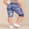 ODODOS Women's Knee Length High Waisted Yoga Capri Leggings with Pockets, Printed Workout Running Sports Athletic Yoga Capris, Graphic Purple, Medium view 2