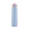 Ello Pop & Fill 22oz Stainless Steel Water Bottle with Quick Fill Technology, Double Walled and Vacuum Insulated Metal, Leak Proof Locking Lid, Sip and Chug, Reusable, BPA Free, Coastal Sunrise view 1