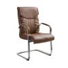 Ergonomic Office Chair Fashion Leisure Breathable Staff Chair Computer Chair Bow-Shaped Conference Chair Comfortable Office Home Computer Chair Desk Chair (Color : Brown) view 1