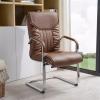Ergonomic Office Chair Fashion Leisure Breathable Staff Chair Computer Chair Bow-Shaped Conference Chair Comfortable Office Home Computer Chair Desk Chair (Color : Brown) view 2