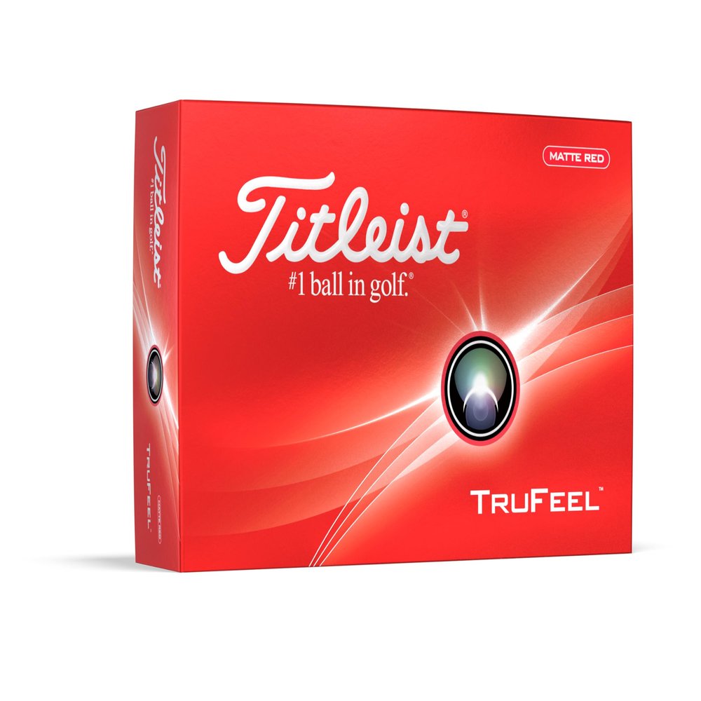 Titleist TruFeel Golf Balls, Matte Red (One Dozen)