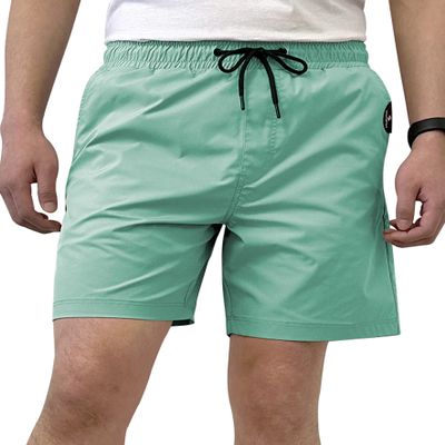 Southpole Men's Quick-Dry Water Resistant Nylon Shorts Inseam 7.5", Mint, Large