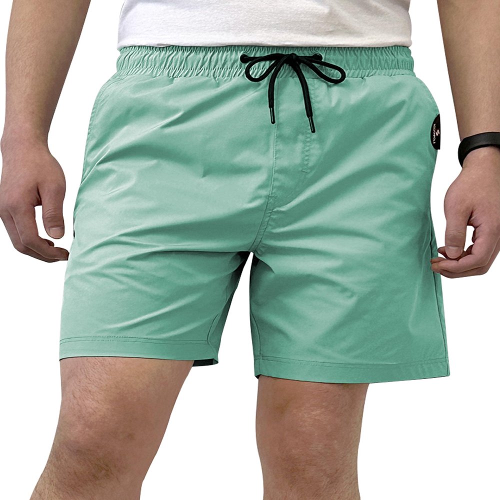 Southpole Men's Quick-Dry Water Resistant Nylon Shorts Inseam 7.5", Mint, Large