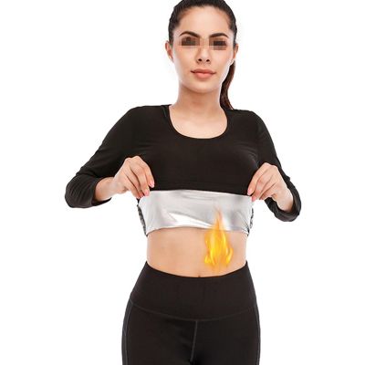 Women's Long Sleeve Sauna Shirt, Sauna Suit for Women Slimming Sweat Tops Exercise Body Shaper Fitness Running, 4XL/5XL,Black