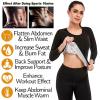 Women's Long Sleeve Sauna Shirt, Sauna Suit for Women Slimming Sweat Tops Exercise Body Shaper Fitness Running, 4XL/5XL,Black view 2